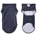Petshop - Articole imbracaminte - Haine animale - Pelerina de ploaie pentru caini cu benzi reflectorizante M, bleumarin - Infinity.ro