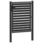 Casa si Gradina - Constructii - Usi interior, exterior si garaj - Usi garaj - Poarta de gradina incuiabil neagra 100x120 cm aluminiu - Infinity.ro