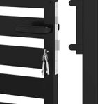 Casa si Gradina - Constructii - Usi interior, exterior si garaj - Usi garaj - Poarta de gradina incuiabil neagra 100x120 cm aluminiu - Infinity.ro