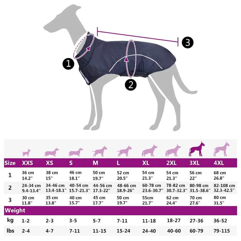 Petshop - Articole imbracaminte - Haine animale - Pelerina de ploaie pentru caini cu benzi reflectorizante 3XL, bleumarin - Infinity.ro