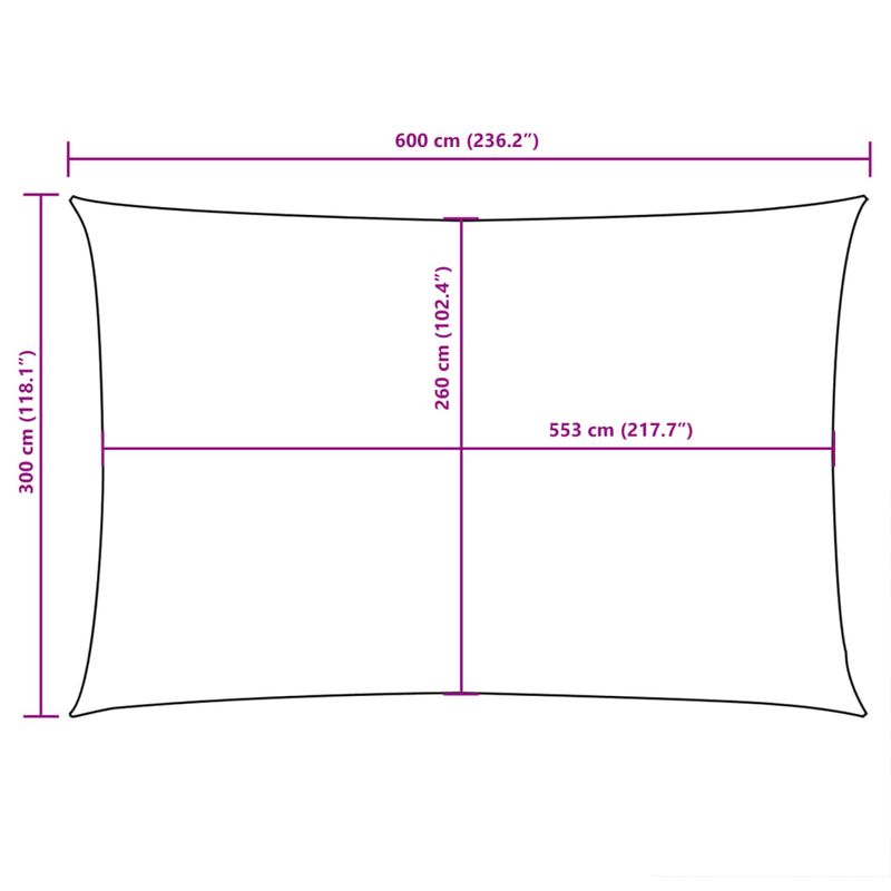 Casa si Gradina - Gradina si terasa - Umbrele si pavilioane - Umbrele - Panza parasolar, maro, 3x6 m, tesatura oxford, dreptunghiular - Infinity.ro