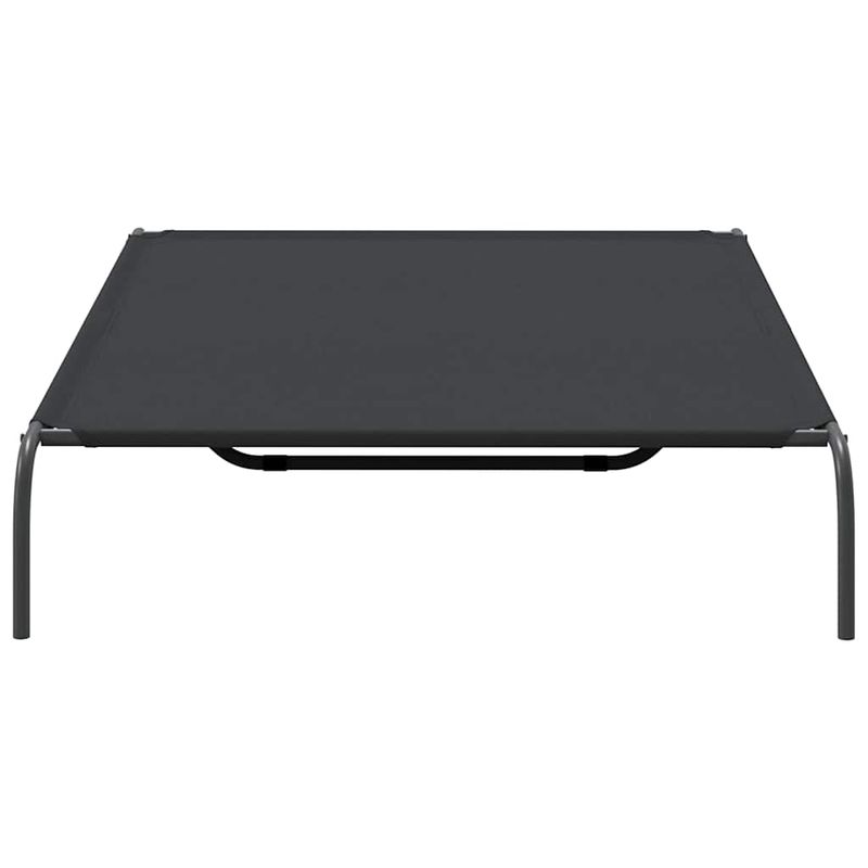 Petshop - Accesorii petshop - Culcusuri si custi - Culcusuri si saltele - Pat inaltat pentru caini negru tesatura Oxford și otel, mărime 150x90 cm - Infinity.ro