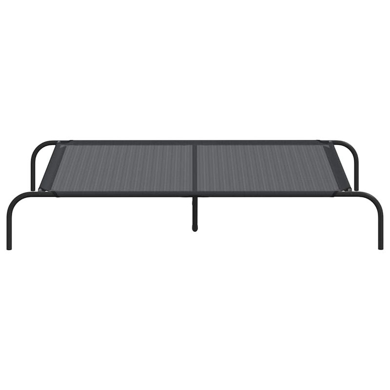 Petshop - Accesorii petshop - Culcusuri si custi - Culcusuri si saltele - Pat inaltat pentru caini negru 130x80x20 cm Textilena si otel - Infinity.ro