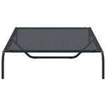 Petshop - Accesorii petshop - Culcusuri si custi - Culcusuri si saltele - Pat inaltat pentru caini negru 130x80x20 cm Textilena si otel - Infinity.ro