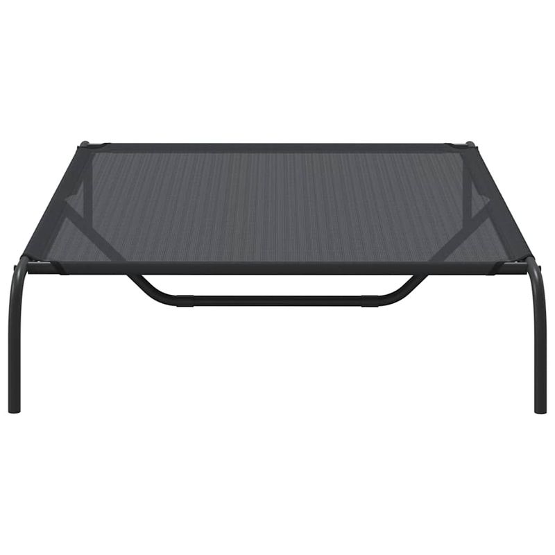 Petshop - Accesorii petshop - Culcusuri si custi - Culcusuri si saltele - Pat inaltat pentru caini negru 130x80x20 cm Textilena si otel - Infinity.ro