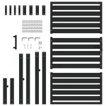 Casa si Gradina - Constructii - Usi interior, exterior si garaj - Usi garaj - Poarta de gradina incuiata neagra 100x150 cm aluminiu - Infinity.ro