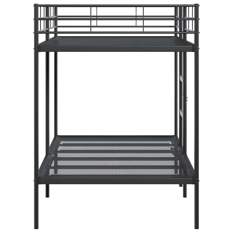 Casa si Gradina - Mobilier - Paturi si accesorii - Paturi - Pat supraetajat fara saltea negru 100x200 cm otel - Infinity.ro