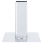 Casa si Gradina - Gradina si terasa - Garduri, panouri si accesorii - Baze stalp patrate 12 buc Argintiu 46x46 mm Otel galvanizat - Infinity.ro