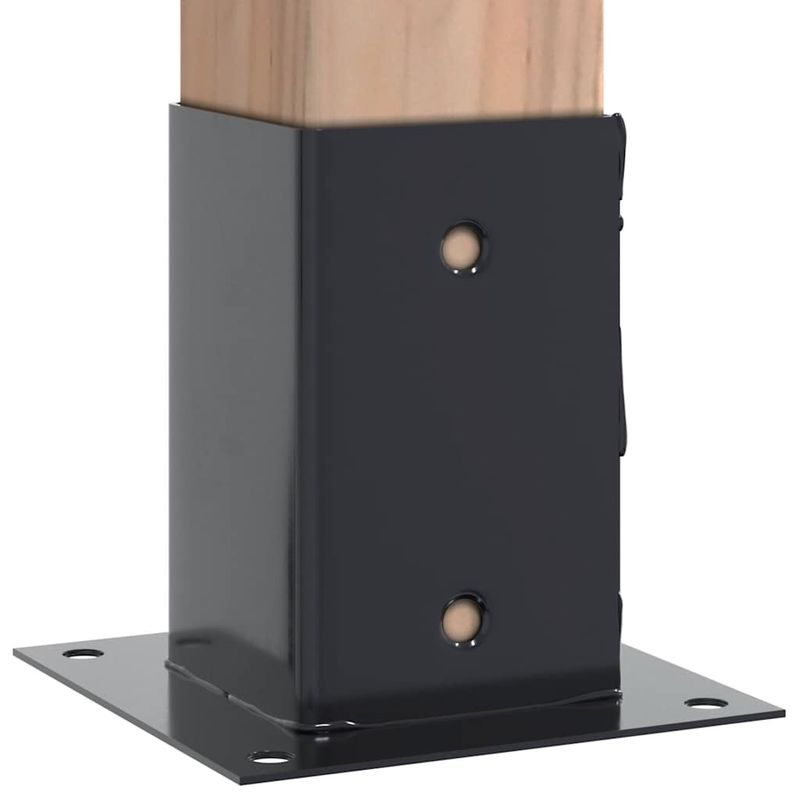 Casa si Gradina - Gradina si terasa - Garduri, panouri si accesorii - Baze de stalp patrate 12 buc Antracit Otel acoperit cu pulbere, mărime 91x91 mm - Infinity.ro