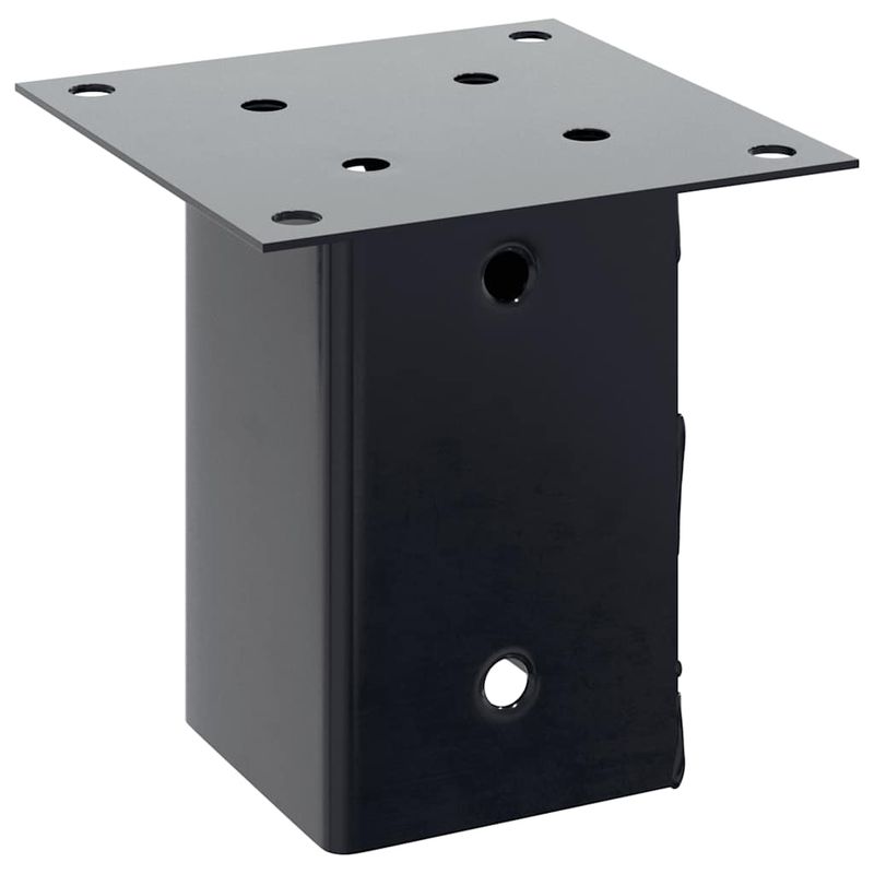Casa si Gradina - Gradina si terasa - Garduri, panouri si accesorii - Baze de stalp patrate 12 buc Antracit Otel acoperit cu pulbere, mărime 91x91 mm - Infinity.ro