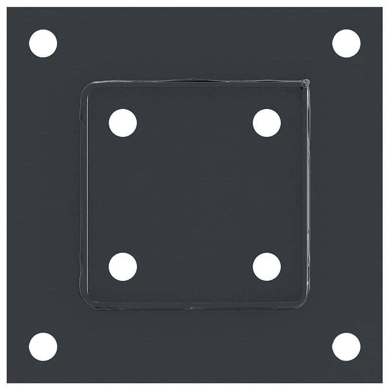 Casa si Gradina - Gradina si terasa - Garduri, panouri si accesorii - Baze de stalp patrate 12 buc Antracit Otel acoperit cu pulbere, mărime 91x91 mm - Infinity.ro