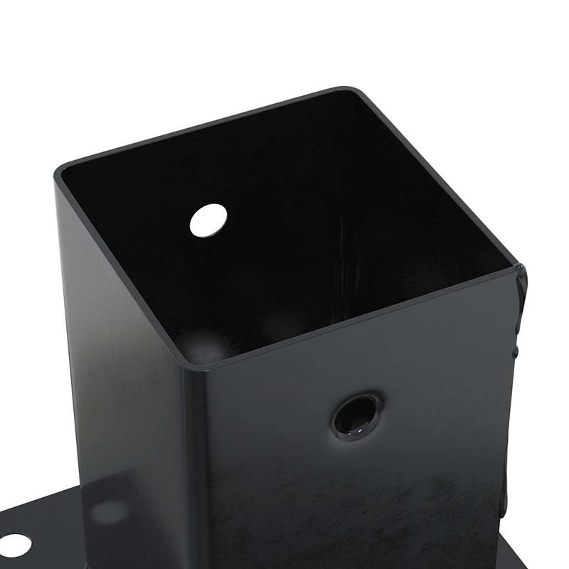 Casa si Gradina - Gradina si terasa - Garduri, panouri si accesorii - Baze de stalp patrate 12 buc Antracit Otel acoperit cu pulbere, mărime 91x91 mm - Infinity.ro