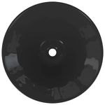 Casa si Gradina - Sanitare - Lavoar baie si accesorii - Lavoare si piedestale - Lavoare 2 buc Negru lucios Ø42x14 cm Ceramic - Infinity.ro