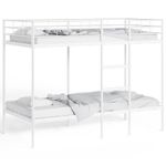 Casa si Gradina - Mobilier - Paturi si accesorii - Paturi - Pat supraetajat fara saltea alb 90x190 cm otel - Infinity.ro