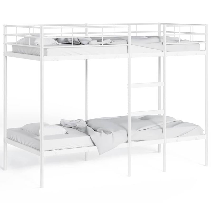 Casa si Gradina - Mobilier - Paturi si accesorii - Paturi - Pat supraetajat fara saltea alb 90x190 cm otel - Infinity.ro