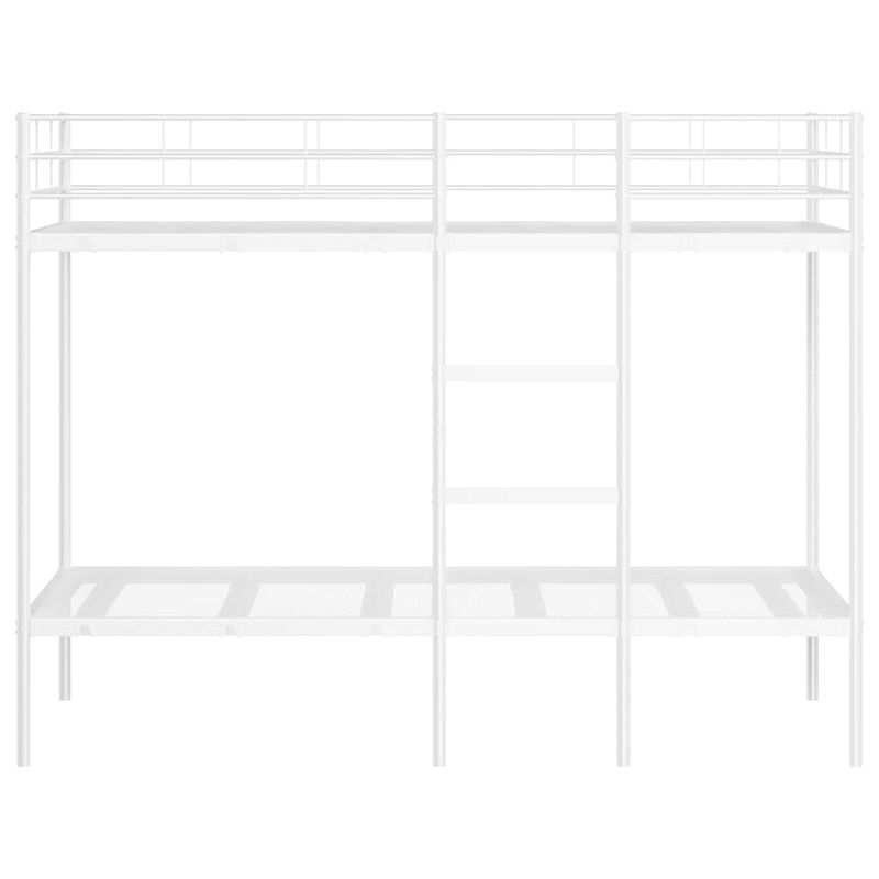 Casa si Gradina - Mobilier - Paturi si accesorii - Paturi - Pat supraetajat fara saltea alb 90x190 cm otel - Infinity.ro