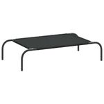Petshop - Accesorii petshop - Culcusuri si custi - Culcusuri si saltele - Pat inaltat pentru caini negru tesatura Oxford și otel, mărime 90x50 cm - Infinity.ro
