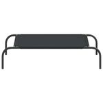 Petshop - Accesorii petshop - Culcusuri si custi - Culcusuri si saltele - Pat inaltat pentru caini negru tesatura Oxford și otel, mărime 90x50 cm - Infinity.ro