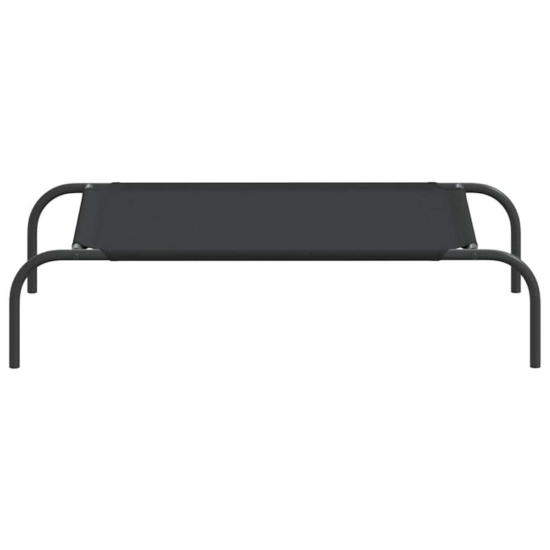 Petshop - Accesorii petshop - Culcusuri si custi - Culcusuri si saltele - Pat inaltat pentru caini negru tesatura Oxford și otel, mărime 90x50 cm - Infinity.ro