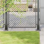 Casa si Gradina - Gradina si terasa - Garduri, panouri si accesorii - Baze de stalp patrate 12 buc Antracit Otel acoperit cu pulbere, mărime 71x71 mm - Infinity.ro
