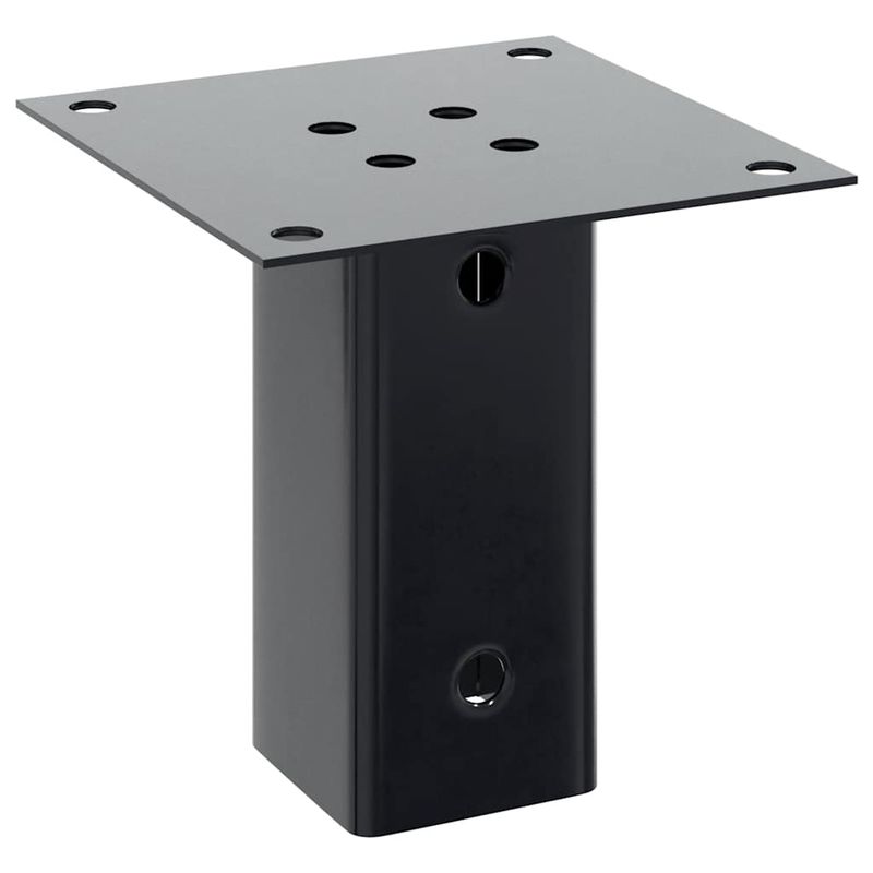 Casa si Gradina - Gradina si terasa - Garduri, panouri si accesorii - Baze de stalp patrate 12 buc Antracit Otel acoperit cu pulbere, mărime 71x71 mm - Infinity.ro