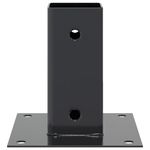 Casa si Gradina - Gradina si terasa - Garduri, panouri si accesorii - Baze de stalp patrate 12 buc Antracit Otel acoperit cu pulbere, mărime 71x71 mm - Infinity.ro