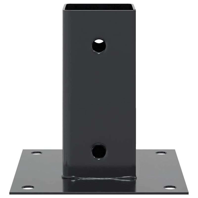 Casa si Gradina - Gradina si terasa - Garduri, panouri si accesorii - Baze de stalp patrate 12 buc Antracit Otel acoperit cu pulbere, mărime 71x71 mm - Infinity.ro