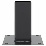 Casa si Gradina - Gradina si terasa - Garduri, panouri si accesorii - Baze de stalp patrate 12 buc Antracit Otel acoperit cu pulbere, mărime 71x71 mm - Infinity.ro