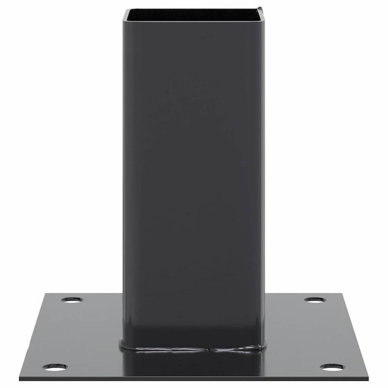 Casa si Gradina - Gradina si terasa - Garduri, panouri si accesorii - Baze de stalp patrate 12 buc Antracit Otel acoperit cu pulbere, mărime 71x71 mm - Infinity.ro