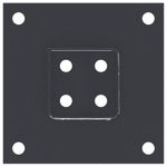 Casa si Gradina - Gradina si terasa - Garduri, panouri si accesorii - Baze de stalp patrate 12 buc Antracit Otel acoperit cu pulbere, mărime 71x71 mm - Infinity.ro