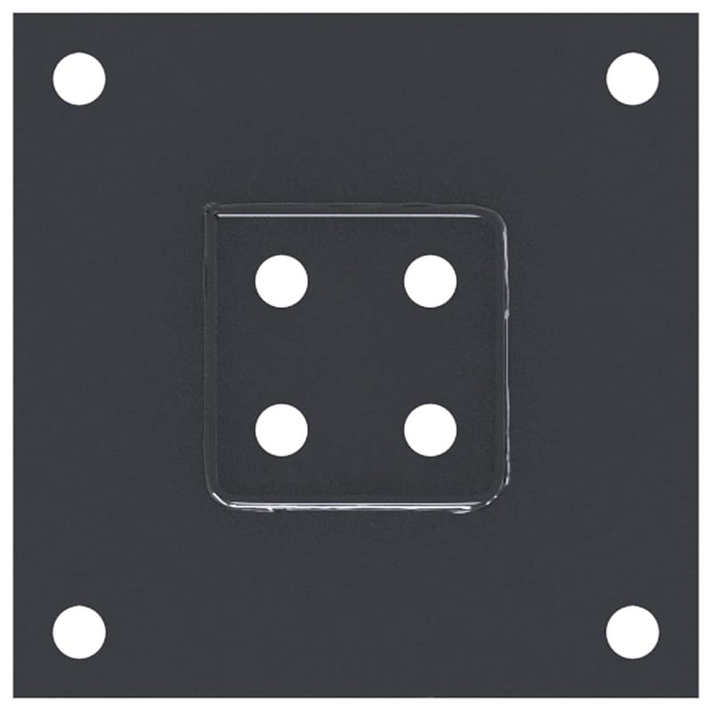 Casa si Gradina - Gradina si terasa - Garduri, panouri si accesorii - Baze de stalp patrate 12 buc Antracit Otel acoperit cu pulbere, mărime 71x71 mm - Infinity.ro