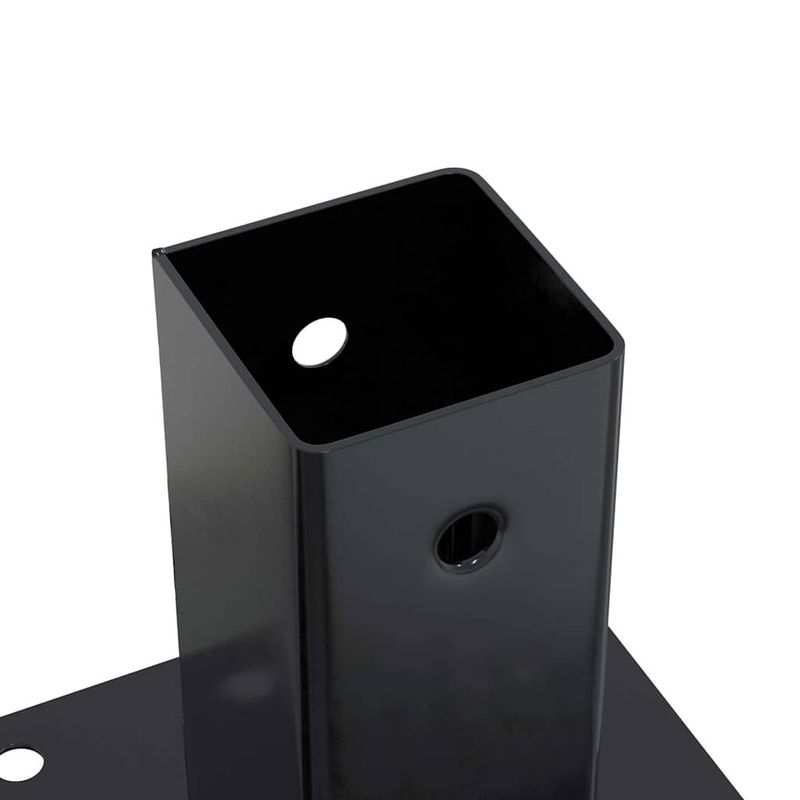 Casa si Gradina - Gradina si terasa - Garduri, panouri si accesorii - Baze de stalp patrate 12 buc Antracit Otel acoperit cu pulbere, mărime 71x71 mm - Infinity.ro