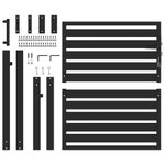 Casa si Gradina - Constructii - Usi interior, exterior si garaj - Usi garaj - Poarta de gradina incuiabil neagra 100x100 cm aluminiu - Infinity.ro