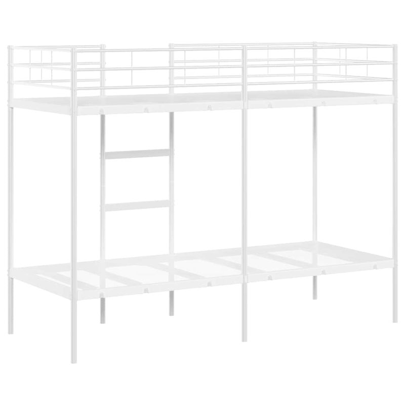 Casa si Gradina - Mobilier - Paturi si accesorii - Paturi - Pat supraetajat fara saltea alb 80x200 cm otel - Infinity.ro