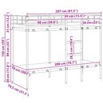 Casa si Gradina - Mobilier - Paturi si accesorii - Paturi - Pat supraetajat fara saltea alb 80x200 cm otel - Infinity.ro