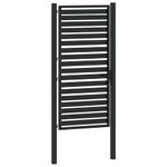 Casa si Gradina - Constructii - Usi interior, exterior si garaj - Usi garaj - Poarta de gradina incuiata neagra 100x180 cm aluminiu - Infinity.ro