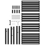 Casa si Gradina - Constructii - Usi interior, exterior si garaj - Usi garaj - Poarta de gradina incuiata neagra 100x180 cm aluminiu - Infinity.ro