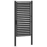 Casa si Gradina - Constructii - Usi interior, exterior si garaj - Usi garaj - Poarta de gradina incuiata neagra 100x180 cm aluminiu - Infinity.ro