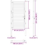 Casa si Gradina - Constructii - Usi interior, exterior si garaj - Usi garaj - Poarta de gradina incuiata neagra 100x180 cm aluminiu - Infinity.ro