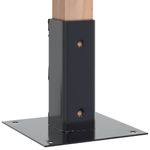 Casa si Gradina - Gradina si terasa - Garduri, panouri si accesorii - Baze stalp patrate 12 buc Antracit Otel acoperit cu pulbere, mărime 51x51 mm - Infinity.ro