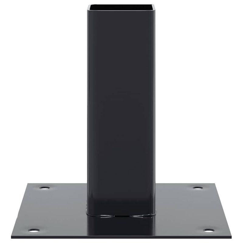 Casa si Gradina - Gradina si terasa - Garduri, panouri si accesorii - Baze stalp patrate 12 buc Antracit Otel acoperit cu pulbere, mărime 51x51 mm - Infinity.ro