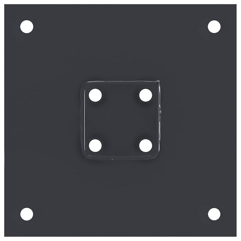 Casa si Gradina - Gradina si terasa - Garduri, panouri si accesorii - Baze stalp patrate 12 buc Antracit Otel acoperit cu pulbere, mărime 51x51 mm - Infinity.ro