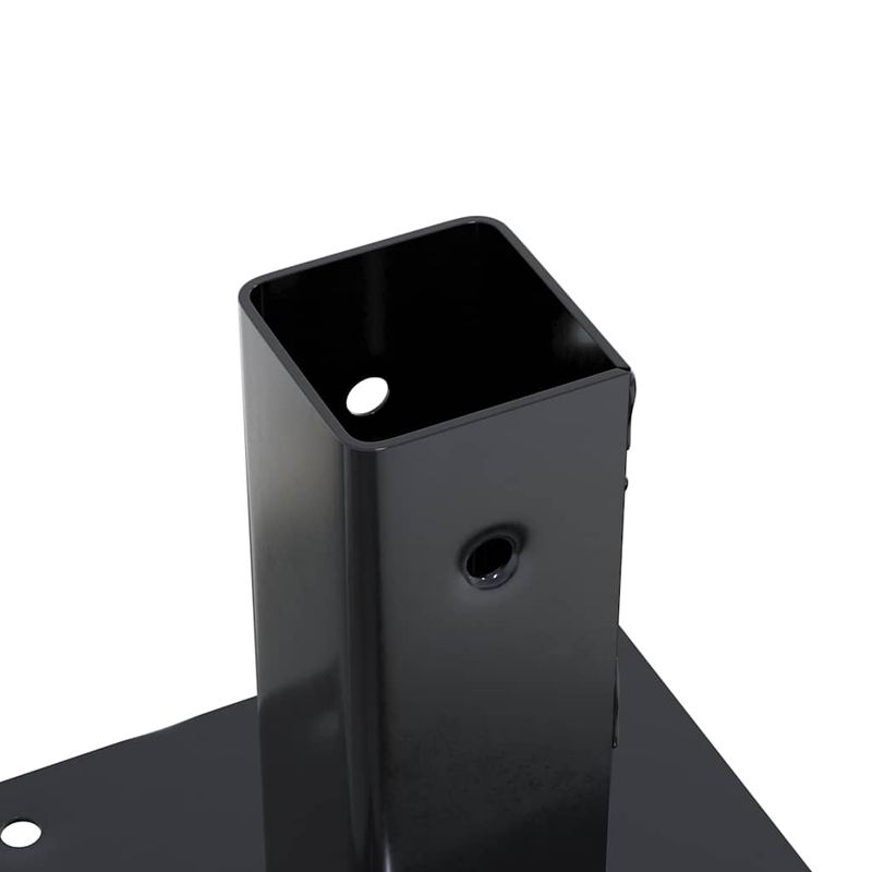 Casa si Gradina - Gradina si terasa - Garduri, panouri si accesorii - Baze stalp patrate 12 buc Antracit Otel acoperit cu pulbere, mărime 51x51 mm - Infinity.ro