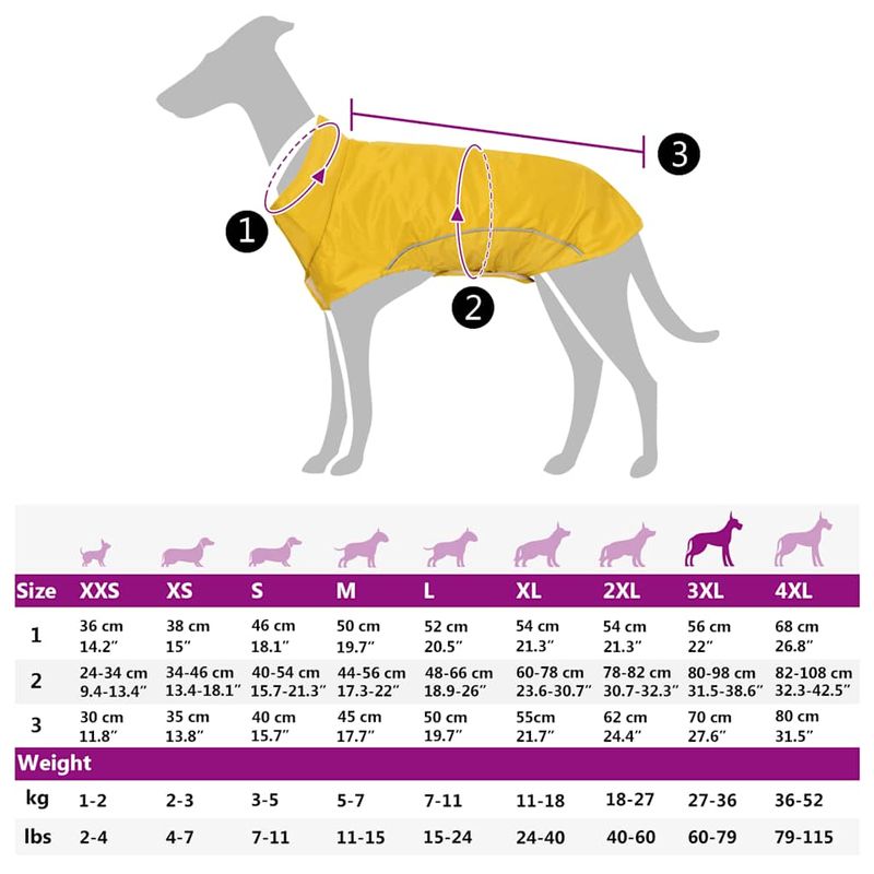 Petshop - Articole imbracaminte - Haine animale - Pelerina de ploaie pentru caini cu benzi reflectorizante 3XL, galben - Infinity.ro