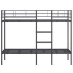 Casa si Gradina - Mobilier - Paturi si accesorii - Paturi - Pat supraetajat fara saltea negru 75x190 cm otel - Infinity.ro