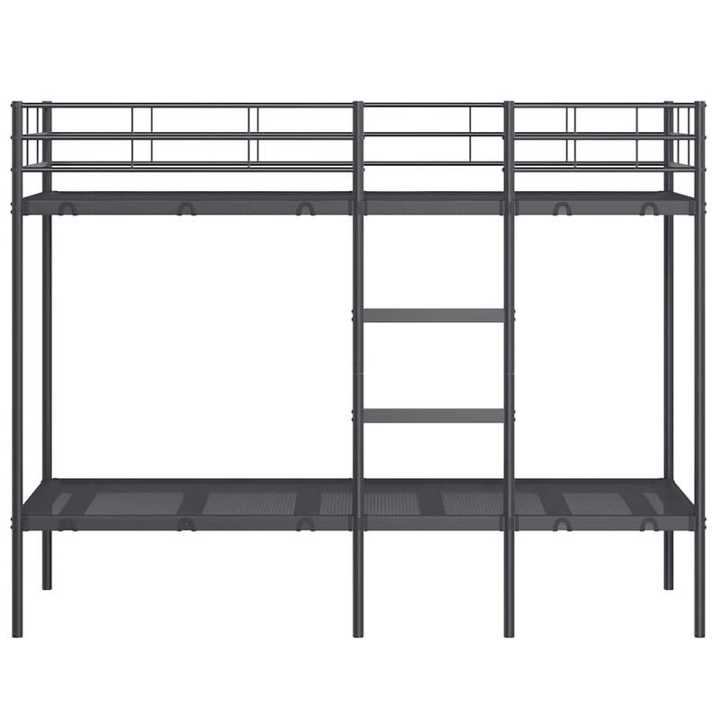 Casa si Gradina - Mobilier - Paturi si accesorii - Paturi - Pat supraetajat fara saltea negru 75x190 cm otel - Infinity.ro