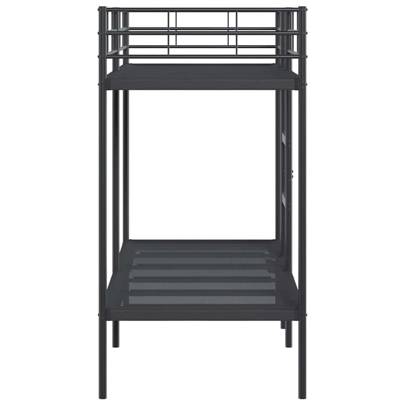 Casa si Gradina - Mobilier - Paturi si accesorii - Paturi - Pat supraetajat fara saltea negru 75x190 cm otel - Infinity.ro