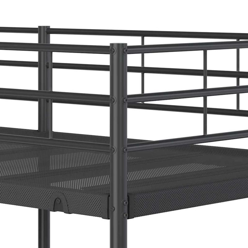 Casa si Gradina - Mobilier - Paturi si accesorii - Paturi - Pat supraetajat fara saltea negru 75x190 cm otel - Infinity.ro