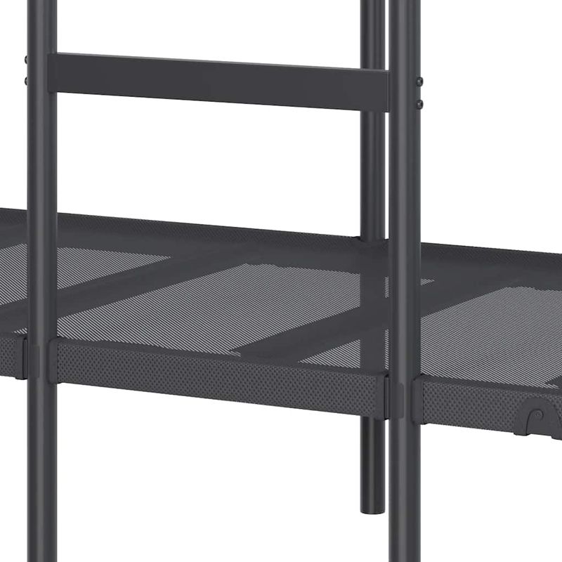 Casa si Gradina - Mobilier - Paturi si accesorii - Paturi - Pat supraetajat fara saltea negru 75x190 cm otel - Infinity.ro