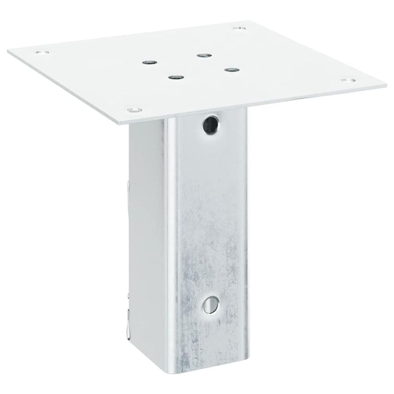Casa si Gradina - Gradina si terasa - Garduri, panouri si accesorii - Baze stalp patrate 4 buc Argintiu 51x51 mm Otel galvanizat - Infinity.ro